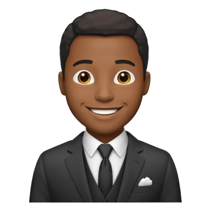 Black man in three-piece suit sticker