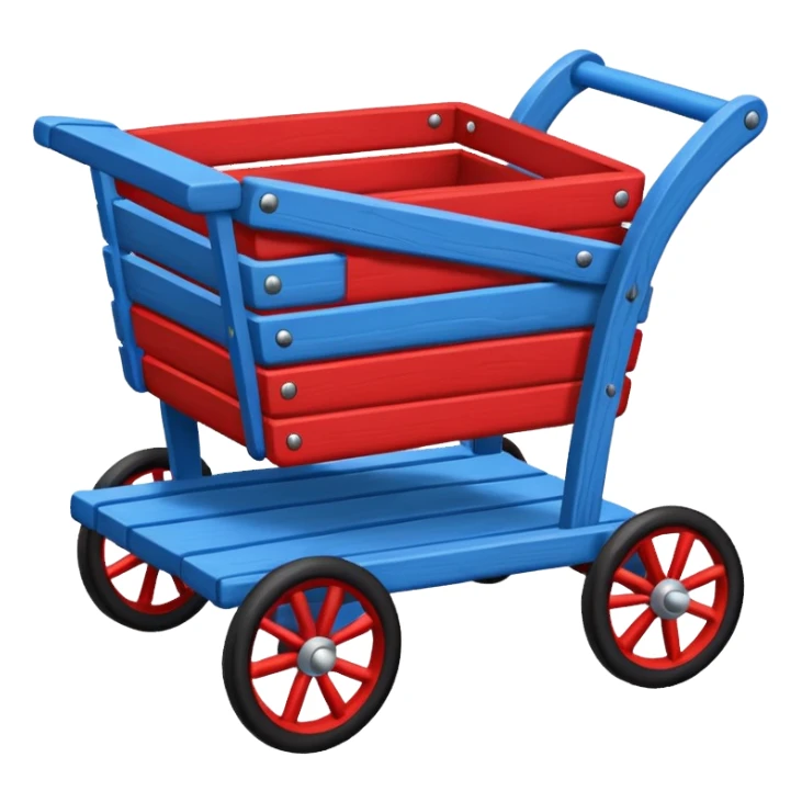 cart 98% blue 2% red sticker