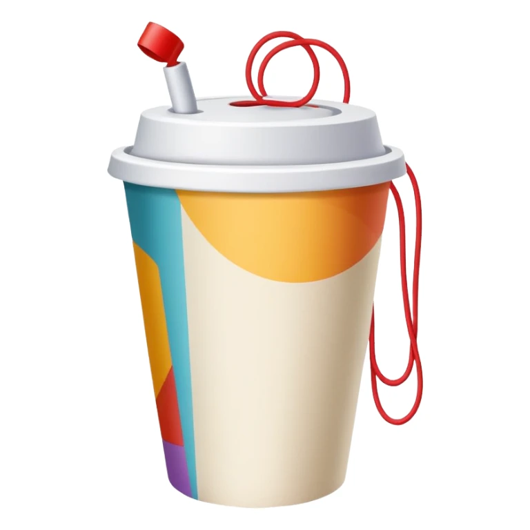 a paper cup telephone sticker