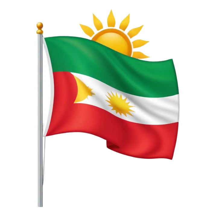 Kurdistans flagga sticker