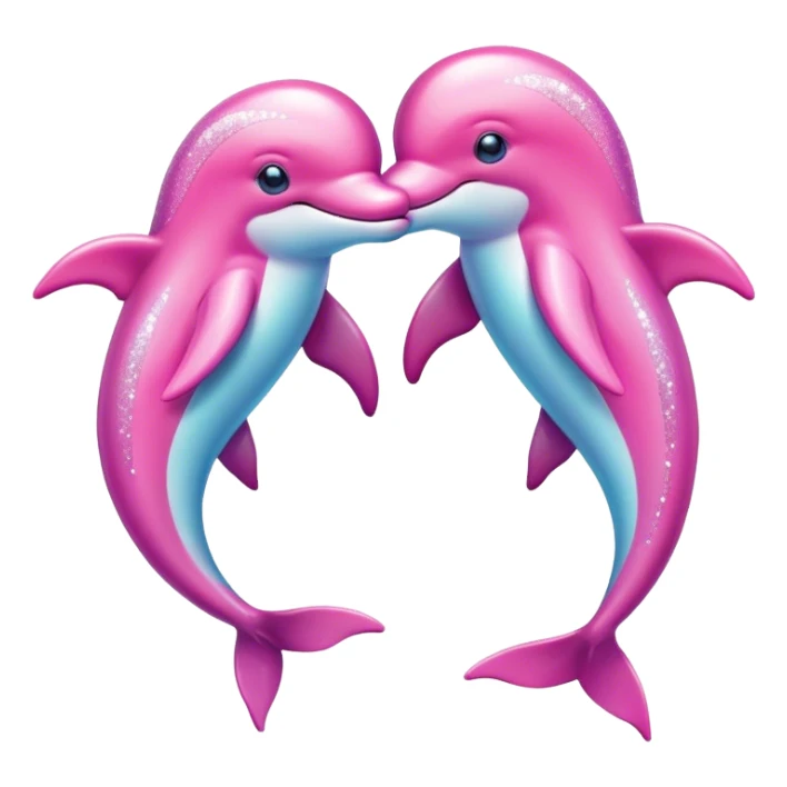 pink sparkly dolphins sticker