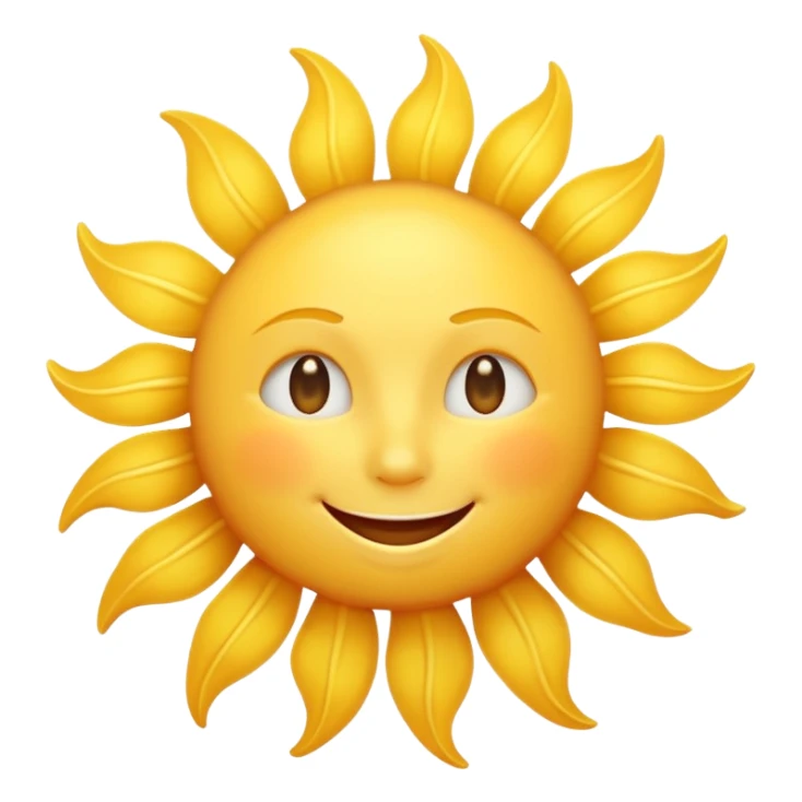 smiling sun with soft rays sticker