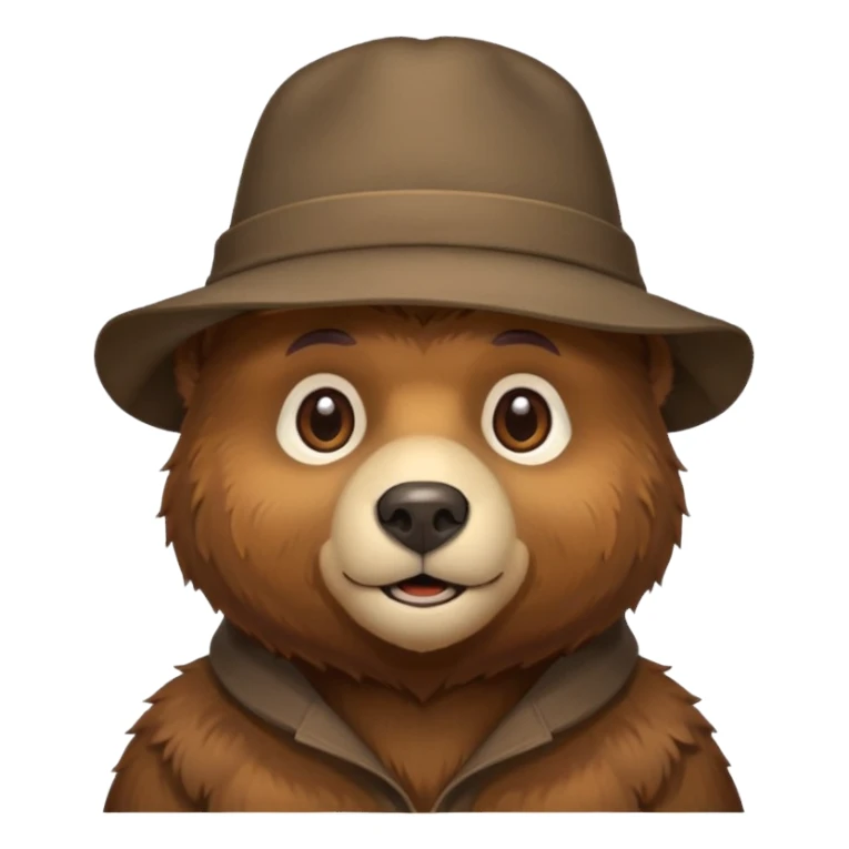 bear wearing hat sticker