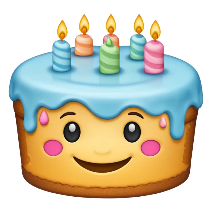 Cake smiling sticker