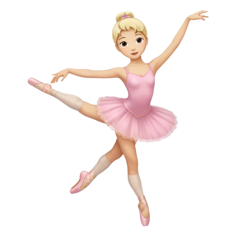 Blonde Asian dancing ballet, tippy toes sticker