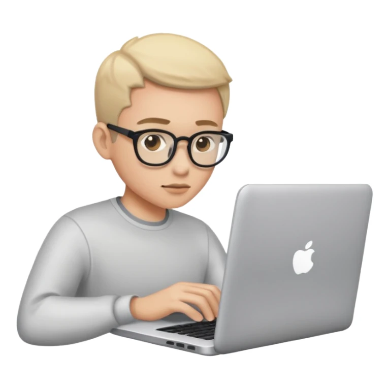 A person typing/creating content on their laptop sticker