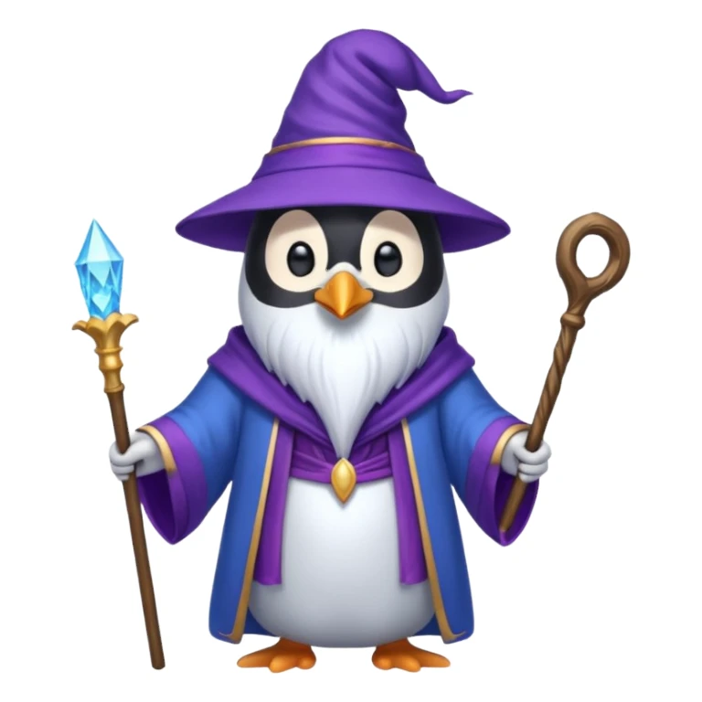 Penguin Wizard sticker
