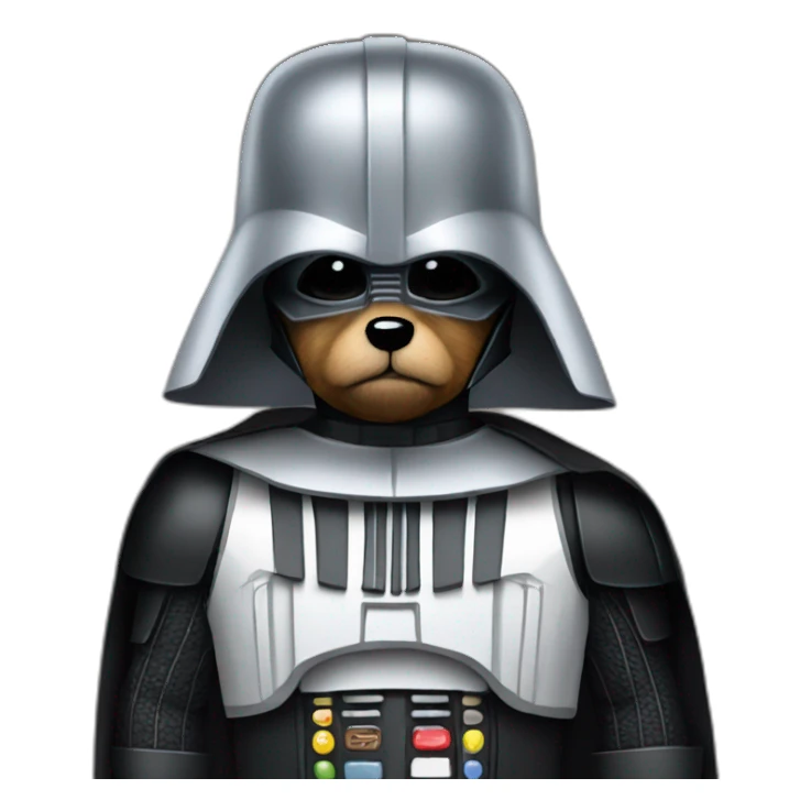 A bear in darth vader suit sticker