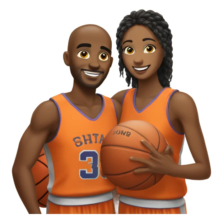 Basketball couple  sticker