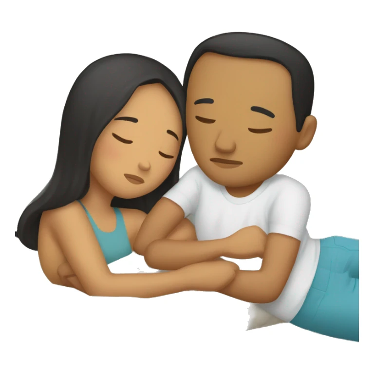 Australian Filipina Couple napping sticker