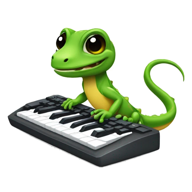 gecko with keyboard and mouse sticker
