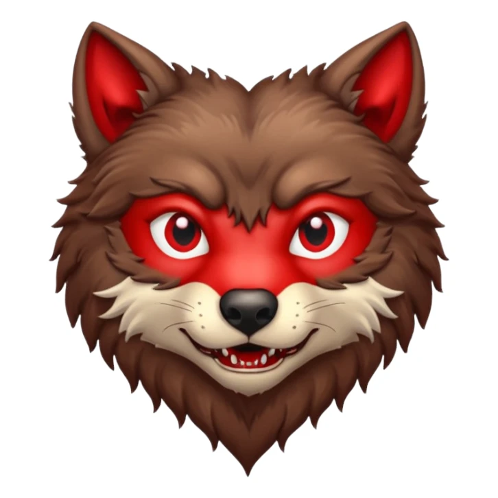 werewolf themed heart sticker