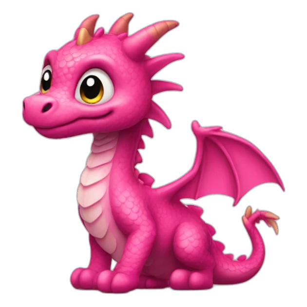 Cute pink dragon sticker