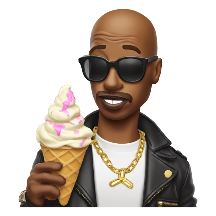 MC Hammer covered in ice cream sticker