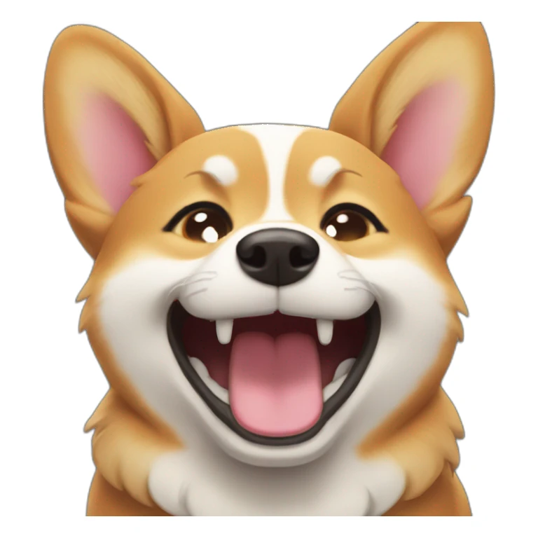 corgy cry laughing sticker