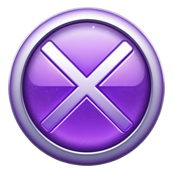 glitter purple symbol cancel sticker