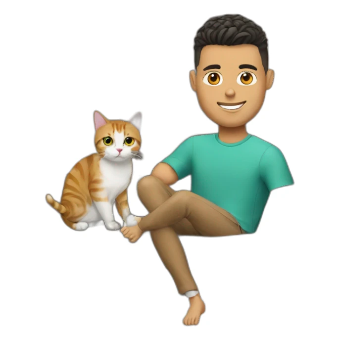 ronaldo with a cat sticker