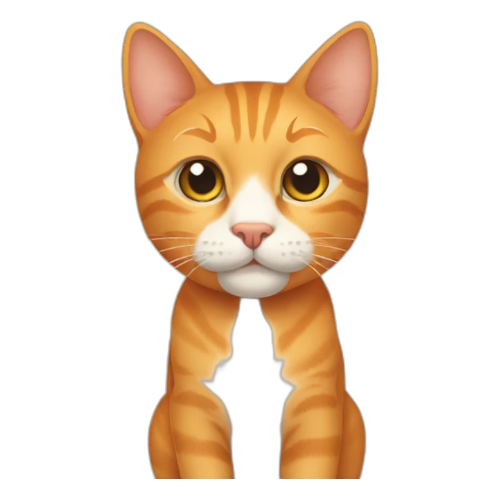 orange tabby caat sticker