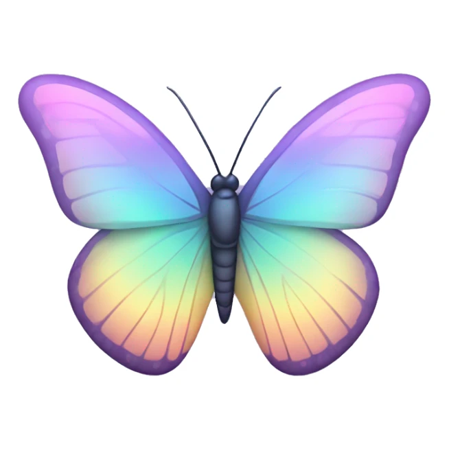 Pastel Gradient Hue Iridescent Butterfly sticker