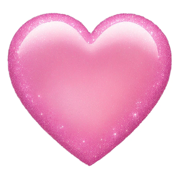 Glittery pink heart  sticker