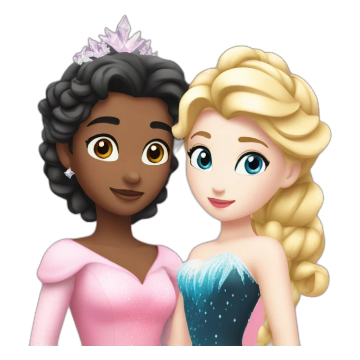 Elsa and princess peach beach sticker