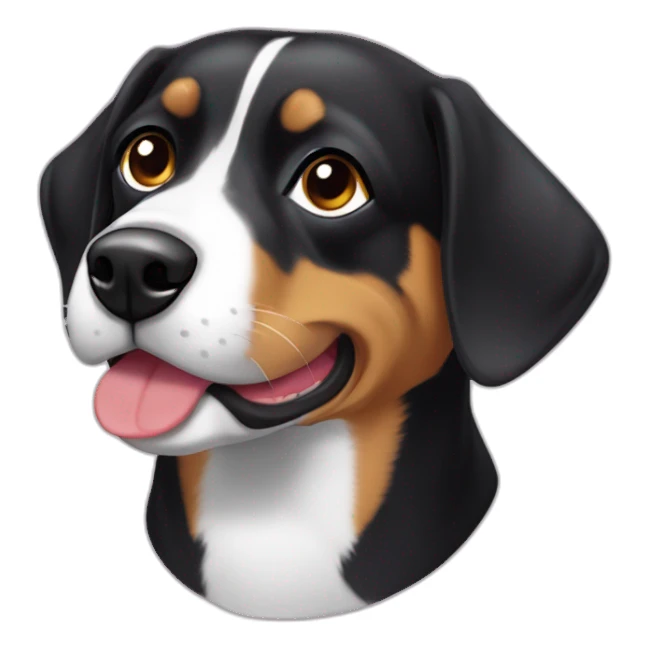 Eating Entlebucher zennenhund sticker