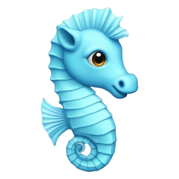 pastel blue seahorse sticker