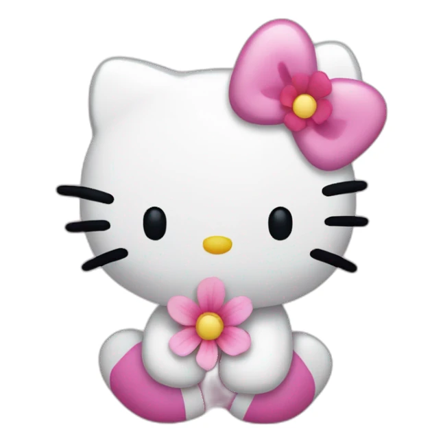 une fleur de tahiti hello Kitty sticker