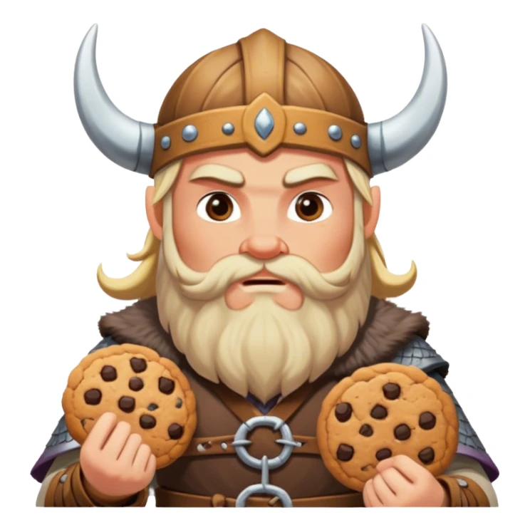 Viking with cookies sticker