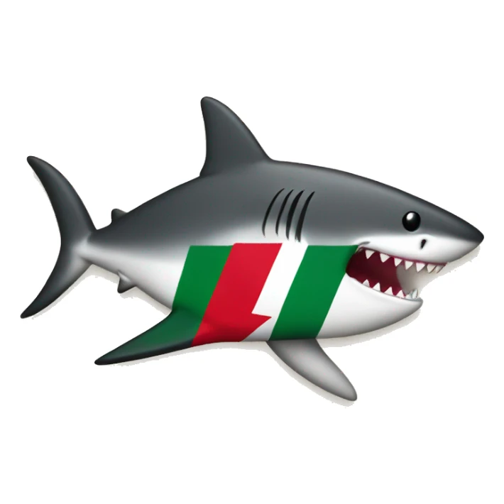 Palestine flag with shark sticker