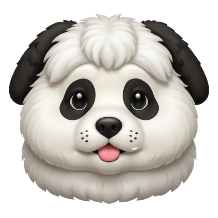 Black and white fat dog  sticker