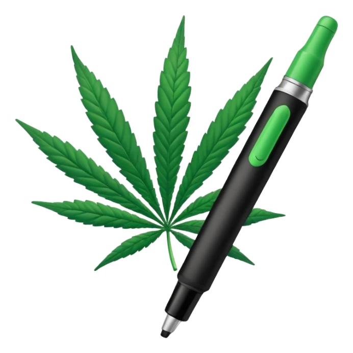 permanent marker with cannabis leaf sticker