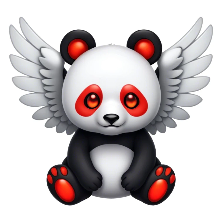 Nuclear panda with wings sticker