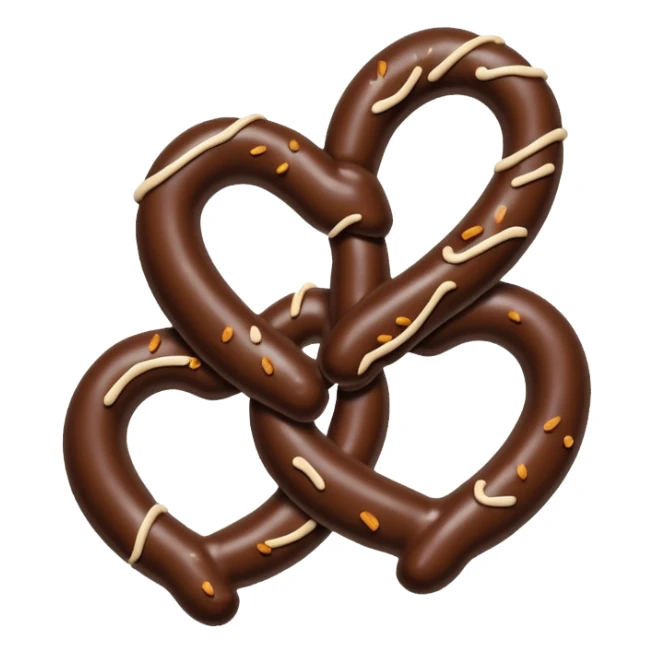 chocolate dipped pretzels with dark chocolate drizzle  sticker