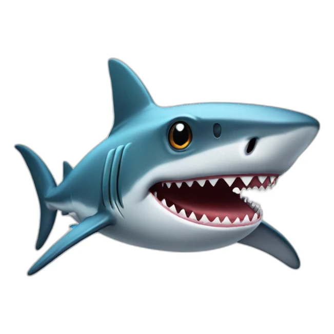 Shark with a top hat sticker