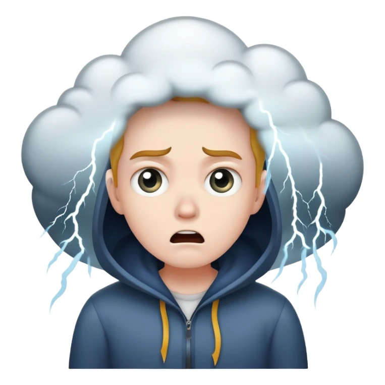 Scared of storm  sticker