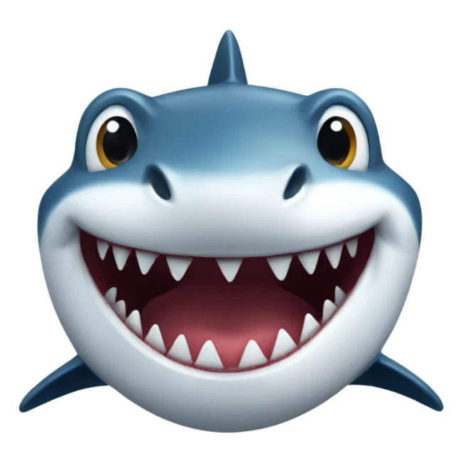 Smiling shark sticker