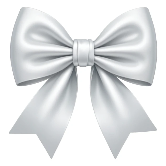 White bow sticker