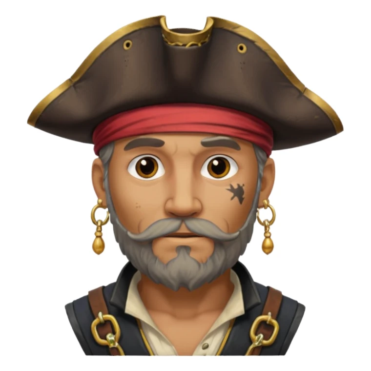 Belted pirate man with earring
 sticker
