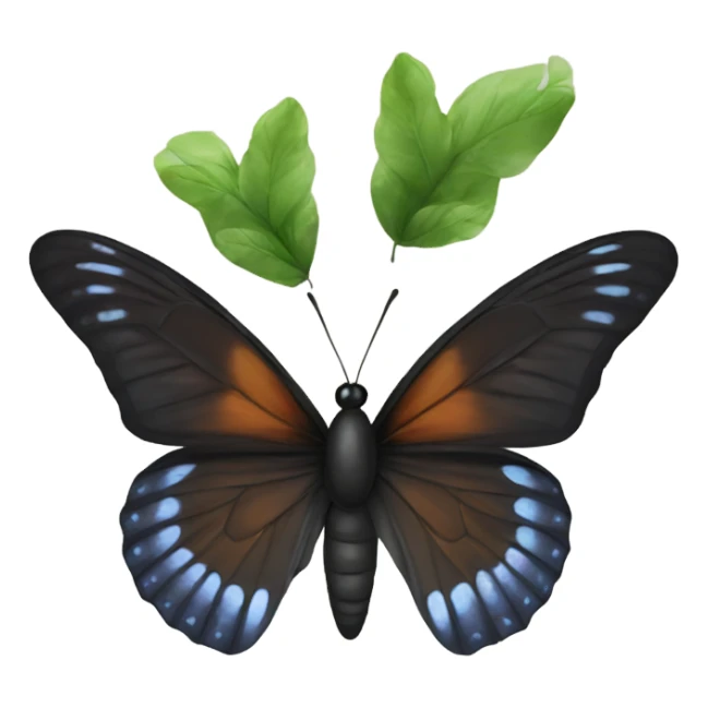 Black butterfly sticker
