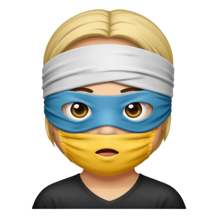 Blindfolded can not see sticker