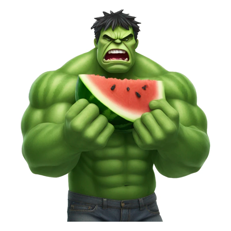 watermelon angry hulk sticker