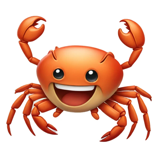 crab showing a thumbs up sticker