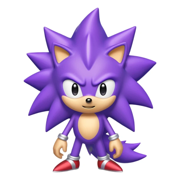 glitter purple sonic sticker