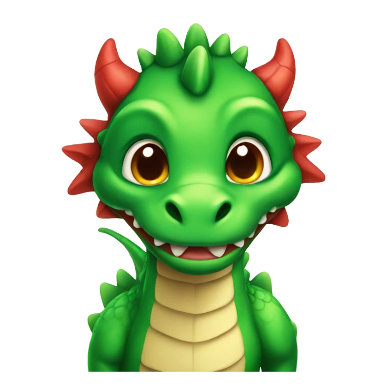 Red and green cute dragon  sticker
