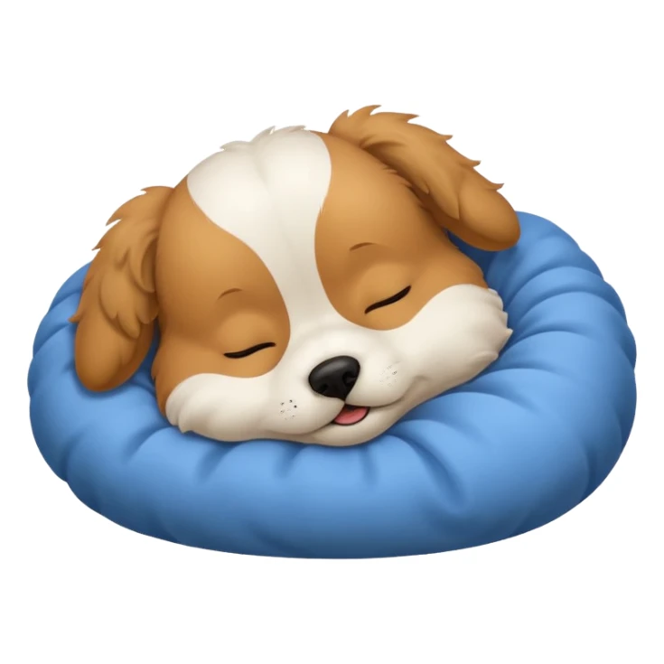 comfy sleeping cute dog sticker