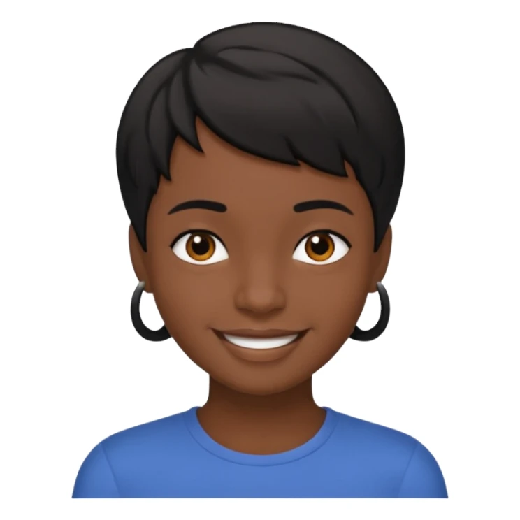 really dark black person sticker