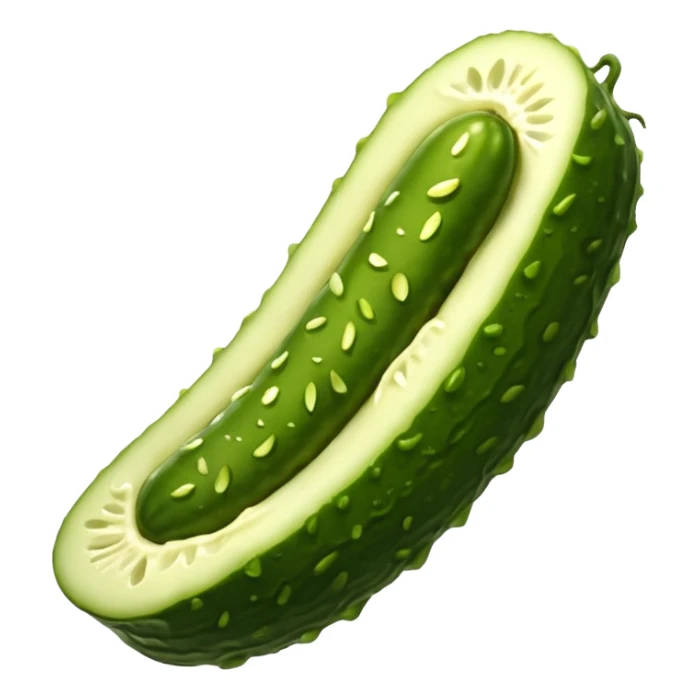 a sliced pickle sticker