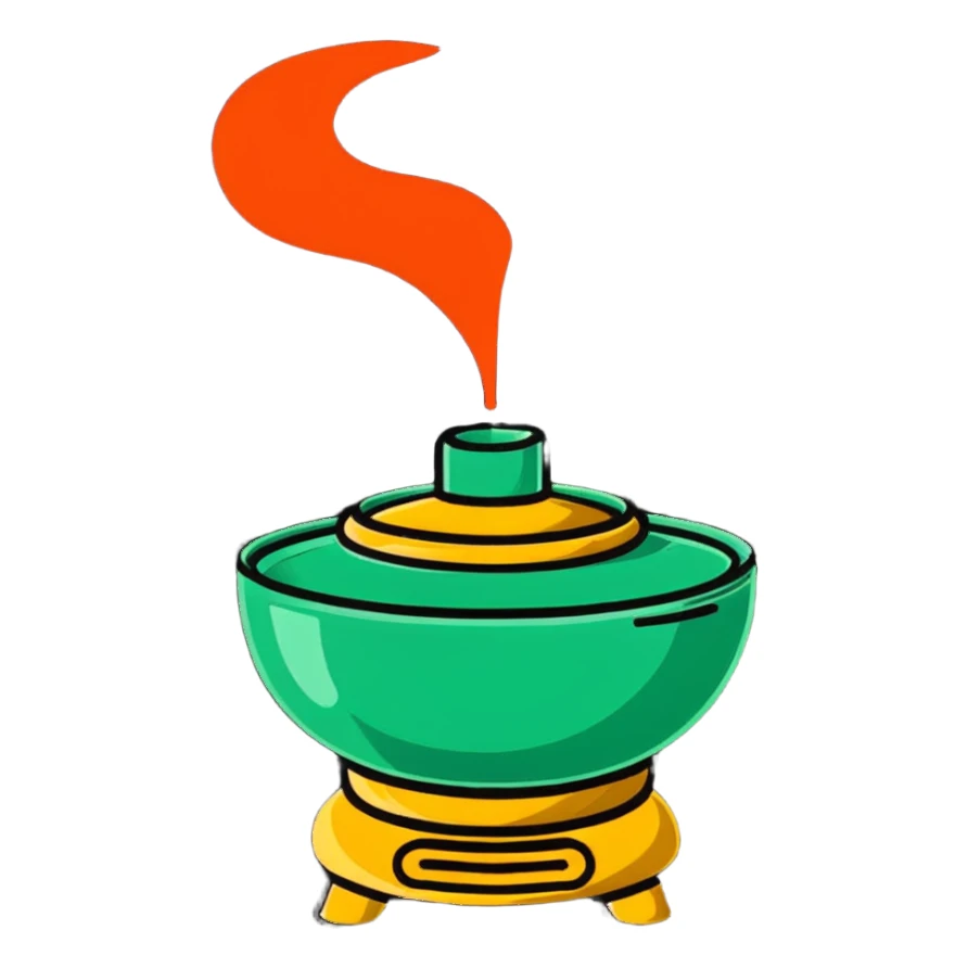 incense burner with smoke sticker