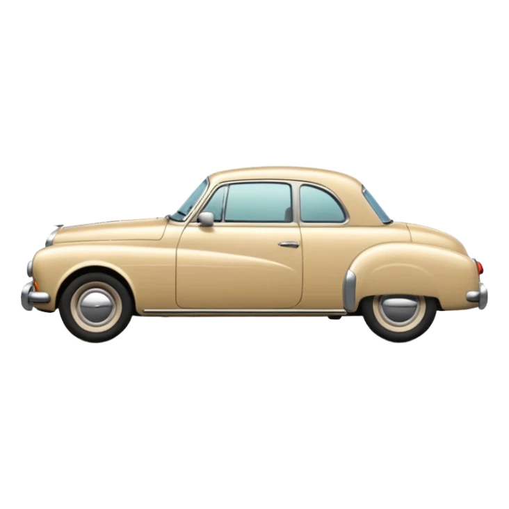 Beige retro car sticker